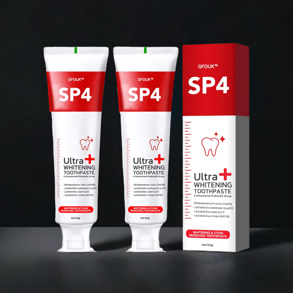 SP 4 Ultra Plus Strong Whitening Probiotic Toothpaste Pack Of 2