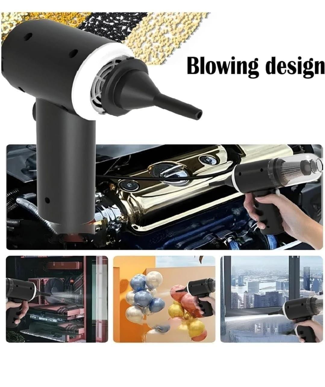 2-in-1 Vacuum Suction Cleaner & Air Duster – Wireless, Rechargeable & Portable