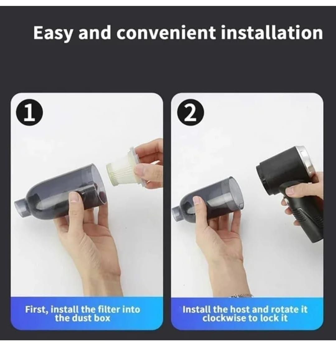 2-in-1 Vacuum Suction Cleaner & Air Duster – Wireless, Rechargeable & Portable